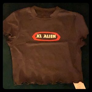 KL Alien half top with mini skirt